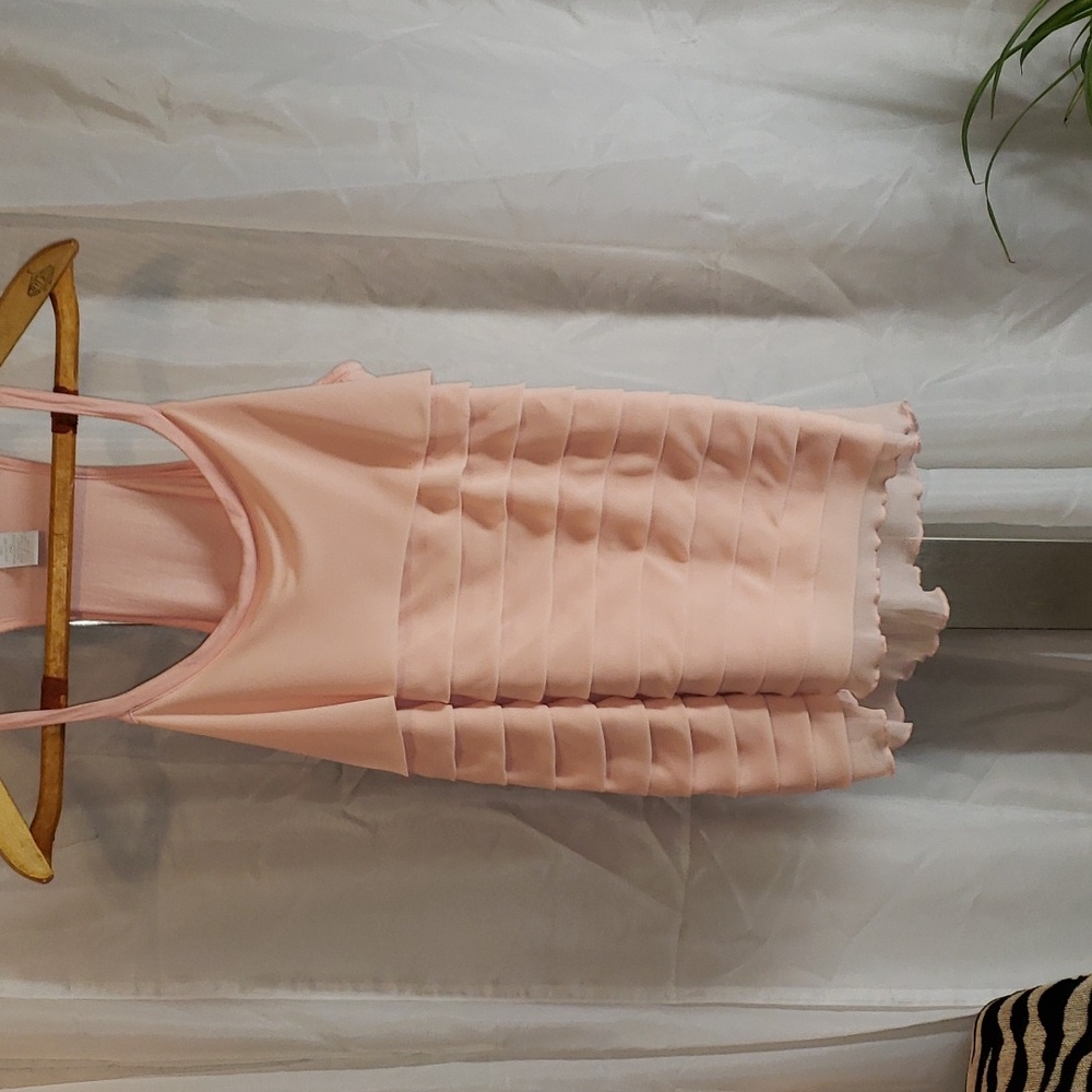 Peach racerback layered chiffon tank. Sz. Xl